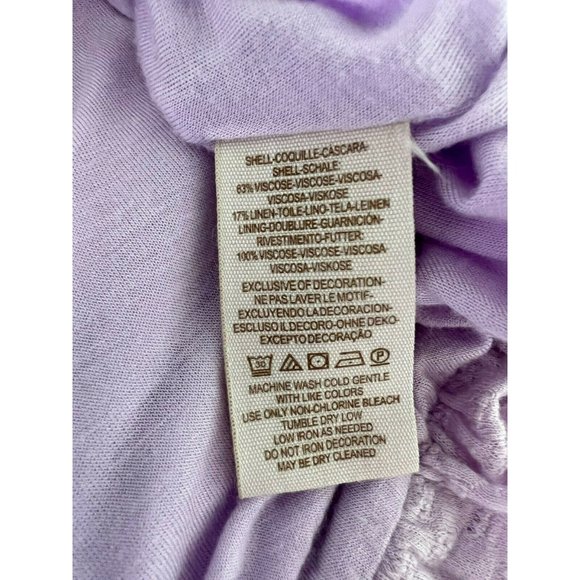 FREE PEOPLE Lavender Purple Floral Embroidered Bohemian Top Blouse Size Small - Picture 11 of 12